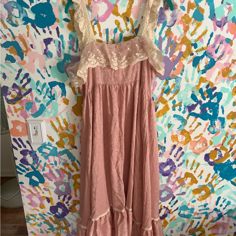 Cider Blush Dress with Lace Detail - Picture 2 of 5